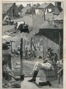 Kullanhakijat Australiassa: kaivostyöläisten arjen tahra lepopäivien aikana (liinavaatteiden, sukkien jne. puhdistus ja kuivaus). Kaiverrus vuodelta 1885 kirjassa "Les arts et metiers illustres", kirjoittanut Adolphe BITARD. tekijältä Unknown artist