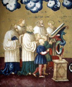 Gregoriaaninen laulu 1400-luvulta. Lodin Incoronatan kirkko tekijältä Unknown artist