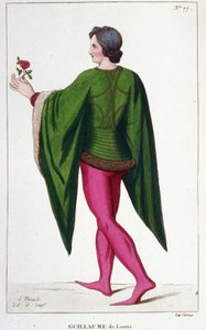 Guillaume de Lorris, ranskalainen runoilija (v.1200-v.1240). tekijältä Unknown artist