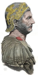 Hannibal - Hannibalin tai Annibal Barcan (n. 247-183 eKr.), karthagolaisen kenraalin ja valtiomiehen muotokuva tekijältä Unknown artist