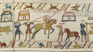 Tässä on Wadard, Bayeux Tapestry (villakirjonta pellavalle) tekijältä Unknown artist