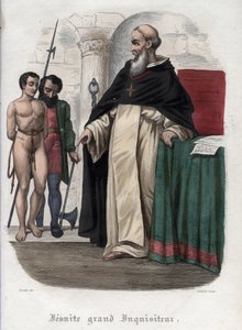 Harhaoppinen vanki ja jesuiittasuurinkvisiittori paavi Klemens VIII:n hallituskaudella (1592-1605). Kaiverrus vuodelta 1842 Maurice Lachatren teokseen "Histoire des Popes". Yksityinen kokoelma. tekijältä Unknown artist