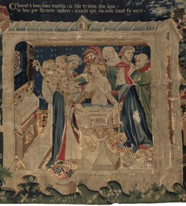 Saint Piatin ja Saint Eleuthèren historia, kohtaus 13: Blandan kaste tekijältä Unknown artist