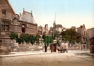 Hotel de Cluny Pariisi - valokromi, n. 1900. tekijältä Unknown Artist