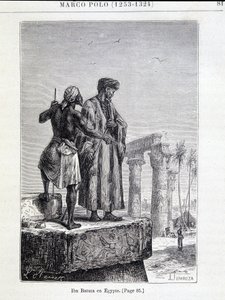 Ibn Battuta (1307-1377) Egyptissä - Jules Vernen "Maan löytämisessä" tekijältä Unknown artist