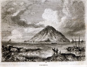 Strombolin saari 1800-luvulla. tekijältä Unknown artist