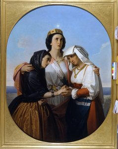 Italia isännöi Venetsian ja Rooman (1860) anonyymiä maalausta Museo del Risorgimento Milano tekijältä Unknown artist