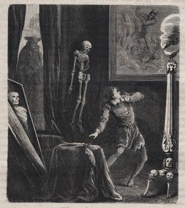 John Chatel (Chastel) (1575-1594), jonka jesuiitit sulkivat meditaatiokammioon - ennen hänen salamurhayritystään Ranskan kuningas Henrik IV:tä vastaan 27. joulukuuta 1594. Kaiverrus vuodelta 1879 kirjassa "Histoire des societes secretes, politiques et reli tekijältä Unknown artist