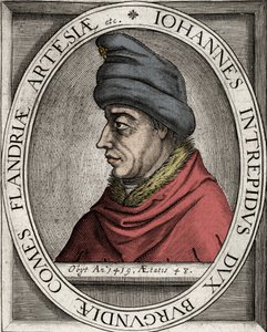 John the Fearless - Johanneksen ilman pelkoa, Burgundin herttua (Johannes I Burgundin) muotokuva (1371-1419) - kaiverrus 1600-luvulta tekijältä Unknown artist