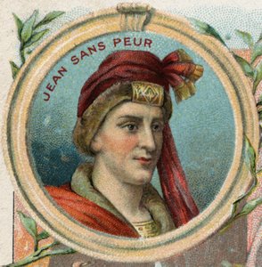 Johannes ilman pelkoa (1371-1419), Bourgognen herttua. Kromolitografia 1800-luvun lopulla tekijältä Unknown artist