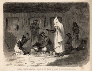 Kabylin käsityöläiset tunnettiin taidostaan tehdä koruja ja aseita (ja aiemmin väärennetyllä valuutalla) Djuran alueella (Algeria). Kaiverrus havainnollistamaan retkiä suureen Kabilieen Välimeren ja Djurjuran välillä vuonna 1864, th. tekijältä Unknown artist