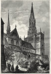 Konstanzer Muenster - De Konstanz Minster tai Konstanzin katedraali - Saksa - Cathedrale Notre-Dame (Notre Dame) de Constance - 1868 - tekijältä Unknown artist