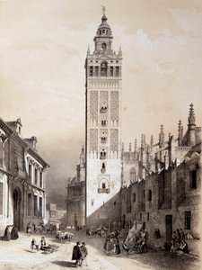 La Giralda, Sevilla, "Espanjan kuuluisien paikkojen ja monumenttien taiteellinen ja monumentaalinen Espanja" Don Genaro Perezde Villa tekijältä Unknown artist