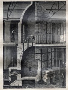 Maljakoiden valmistus Sevresin tehtaalla - Kaiverrus "La Science francaise" tekijältä Unknown artist
