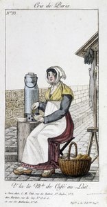 Maitokahvin kauppias - "" Cris de Parisissa"" tekijältä Unknown artist