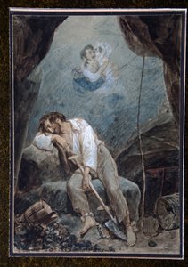 Le rêve de Volkonski (Unelma Volkonskista) - Serguei Grigorjevitš Volkonski (1788-1865), Venäjän keisarillisen armeijan kenraalimajuri ja Decembrist, tuomittiin 20 vuodeksi vankeuteen ja internoitiin vuonna 1832 Chitan linnoitukseen ja työskenteli miinat tekijältä Unknown artist