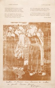 Les Bretonnes (The Breton Women) (puukiviprintti) tekijältä Unknown artist