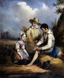 Les petits reapers (yksi loukkaantui jalkaan), v.1840 tekijältä Unknown artist