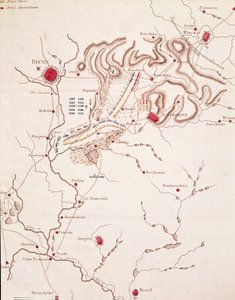 Kartta Austerlitzin taistelusta 2. joulukuuta 1805 tekijältä Unknown artist