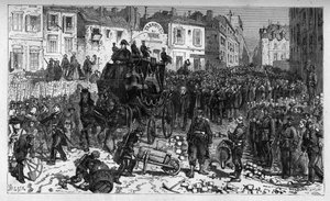 Maaliskuu 1871: Charles Hugon, Victorin pojan hautaus - kaiverrus kirjasta "" L