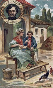 Antoine Louis Clapissonin Margot-oopperasarjakuva vuodelta 1857. (1808-1866). 1800-luvun lopun kromi. tekijältä Unknown artist