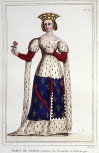 Marie de Berry (1367-1434). Clermontin ja Auvergnen kreivitär. tekijältä Unknown artist