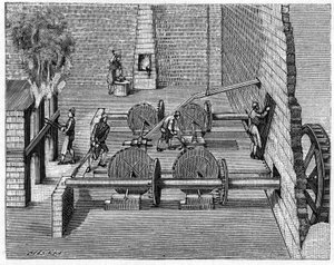 Metallurgia 1700-luvulla: valimojuna. Kaiverrus "" Luontoon: katsaus tieteisiin ja niiden sovelluksiin taiteeseen ja teollisuuteen"" 8. elokuuta tekijältä Unknown artist