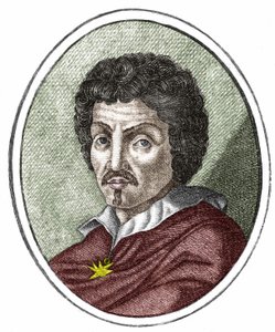 Michelangelo Merisi dit il Caravaggio tai Caravaggio (1569 - 1609), kaiverrus 1600-luvulta. tekijältä Unknown artist