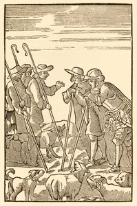 Mountain Delectable he nousevat nyt kirjasta The Pilgrims Progress From This World, To That What Is To Come by John Bunyan (1628-1688) Christian ja Hopeful tapaavat Shepherds: Knowledge, Experience, Wat tekijältä Unknown