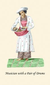 Muusikko ja rumpupari tekijältä Unknown Artist