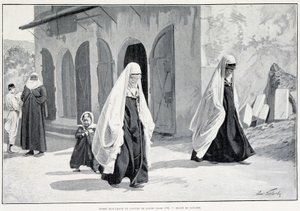 Musliminaiset Bosniassa. Tour du mondessa 1/1896. tekijältä Unknown artist