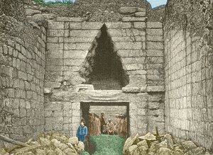 Mycenes, Schliemannin löytämä leijonien portti tekijältä Unknown artist