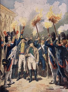 Napoleon ja hänen armeijansa joulukuussa 1805, Austerlitzin aattona. tekijältä Unknown artist