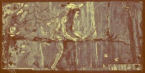 intiaanien myytti, jossa poika oppii viisautta oravalta. tekijältä Unknown artist