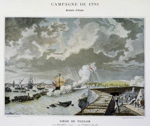 Meritaistelu: Toulonin piiritys vuonna 1793 - "" Napoleonin meritaisteluissa"" tekijältä Unknown artist