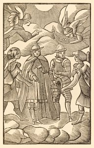 Katso nyt, kuinka pyhät pyhiinvaeltajat ratsastavat, pilvet ovat heidän vaununsa, enkelit ovat heidän oppaansa pyhiinvaeltajien etenemisestä tästä maailmasta, tulevaan. John Bunyan (1628-1688) Christian an tekijältä Unknown