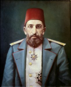 Osmanien valtakunta: Abdulhamid II:n muotokuva (öljymaalaus). tekijältä Unknown Artist