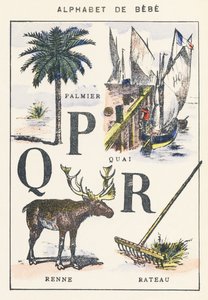 P Q R: palmu, laituri, poro, harava tekijältä Unknown artist
