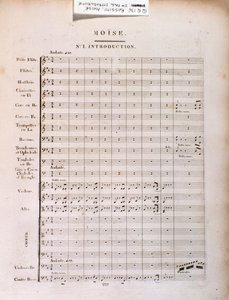 Sivu Gioacchino Rossinin Moses in Egyptissä -musiikkikappaleesta tekijältä Unknown artist
