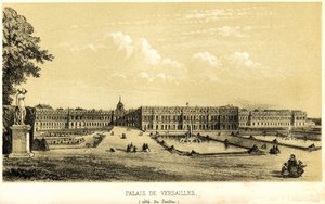 Versaillesin palatsi, puutarhanäköala vuodelta 1857. tekijältä Unknown artist