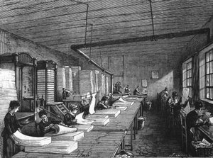 Paperinvalmistus 1800-luvulla. tekijältä Unknown artist