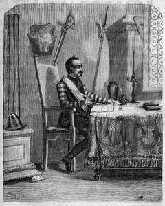 Pascal Paoli (1725-1807), Korsikan patriootti työhuoneessaan. "" Pasquale Paolissa tai Pontenuovo-reitillä F.D. Guerrazzi. 1872. tekijältä Unknown artist