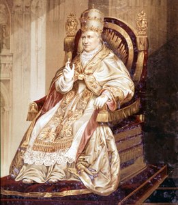 Pius IX (1792-1878). Kromolitografia. tekijältä Unknown artist
