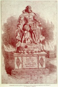 Muotokuva Philip II:sta espanjalaisen inkvisitioon - kaiverrus tekijältä Unknown artist