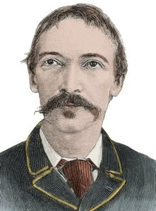 Muotokuva Robert Louis Stevenson (1850-1894) - brittiläinen kirjailija tekijältä Unknown artist