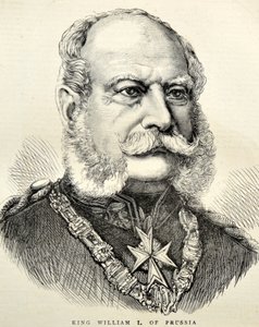 Muotokuva Wilhelm I Saksasta/Preussista 1870 (kaiverrus) tekijältä Unknown artist