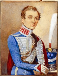 Muotokuva Nadežda Durovasta (1783-1866) (Nadežda Andrejevna Durova), joka tunnetaan nimellä Alexandre Durov tai Aleksandre Sokolov tai Aleksandr Andreevich Aleksandrov, venäläisen upseerin univormussa, mieheksi naamioituneen naisen, joka teki uran Venäjän  tekijältä Unknown artist
