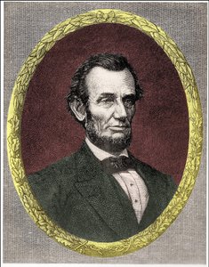 Muotokuva Abraham Lincolnista (1809 - 1865), 16. Yhdysvaltain presidentti (1861 - 1865) tekijältä Unknown artist