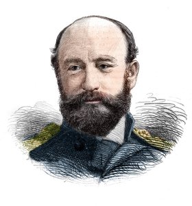 Muotokuva amiraali Sir George Strong Naresista (1831-1915), kuninkaallisen laivaston upseeri ja arktinen tutkimusmatkailija. tekijältä Unknown artist