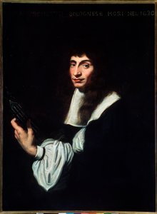 Muotokuva Agostino Trombettista (1600-luku) italialainen kitaristi ja laulaja Anonymous-maalaus. 17. vuosisata. Bologna, civico Museo Museo tekijältä Unknown artist